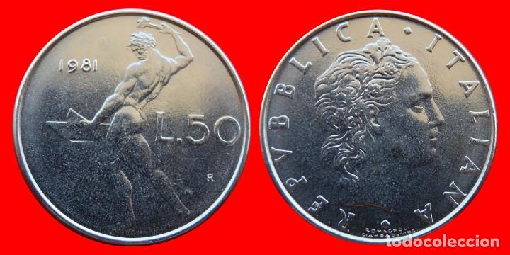 Old Coins of Europe: 50 LIRAS 1981 SIN CIRCULAR ITALIA-1275SC