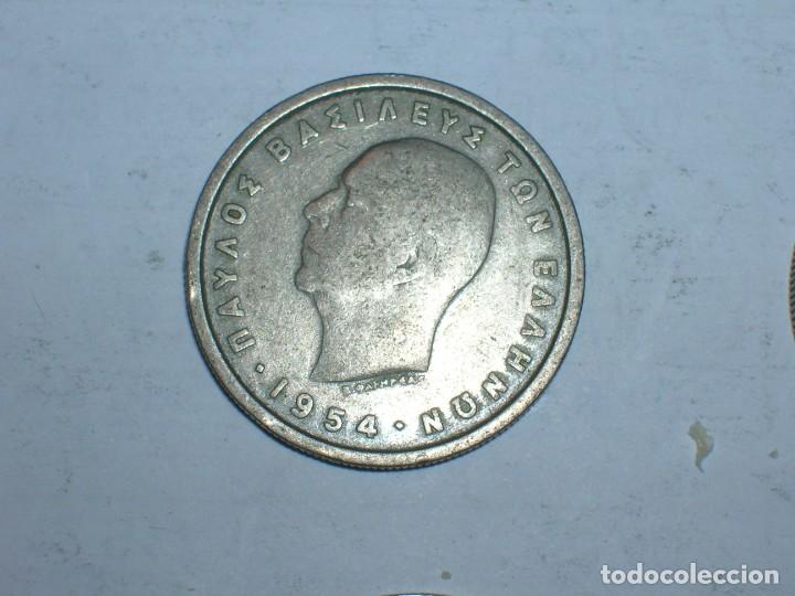 Old Coins of Europe: GRECIA.2 DRACMAS 1954 (11852)