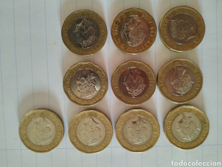 Monedas antiguas de Europa: Lote 10 monedas One pound