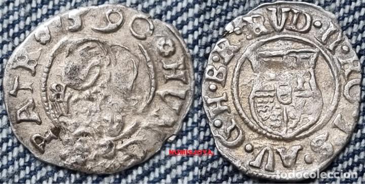 Monedas antiguas de Europa: HUNGRIA Rudolf II. Lote de 2 monedas DENAR Plata (Madonna) a&ntilde;os 1590 y 1594.