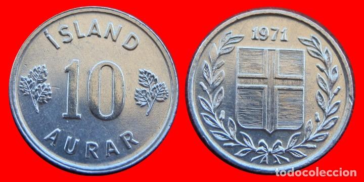 Monedas antiguas de Europa: 10 AURAR 1971 ISLANDIA-81348