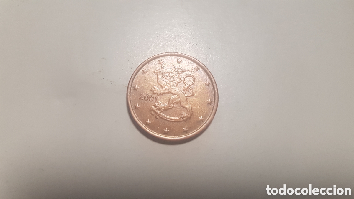 Monnaies anciennes de Europe: MONEDA 5 C&Eacute;NTIMOS EURO FINLADIA 2001