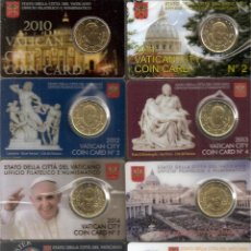 Monedas antiguas de Europa: VATICANO 8 COINS CARDS. Lote 363107070
