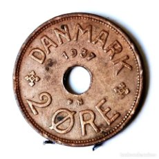 Monedas antiguas de Europa: ⚜️ AL703. DINAMARCA. 2 ORE 1937. Lote 363728270