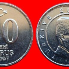 Monedas antiguas de Europa: 10 KURUS 2007 SIN CIRCULAR TURQUIA-5989SC. Lote 363730400