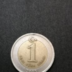 Monedas antiguas de Europa: MONEDA 1 LIRA, TURQUÍA, 2005, MBC. Lote 363740770