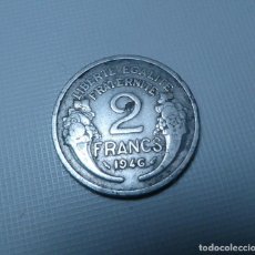 Monedas antiguas de Europa: MONEDA DE ALUMINIO DE 2 FRANCOS DE FRANCIA AÑO 1946. Lote 363843415
