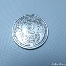 Monedas antiguas de Europa: MONEDA DE ALUMINIO DE 2 FRANCOS DE FRANCIA AÑO 1947 EBC. Lote 363843745