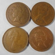 Monedas antiguas de Europa: LOTE DE 4 MONEDAS 2 PENCE , REINO UNIDO, VER FOTOS. Lote 363965461