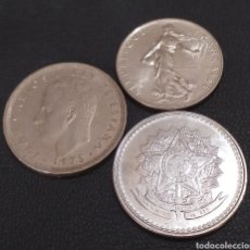 Monedas antiguas de Europa: TRES MONEDAS BRASIL, FRANCIA Y ESPAÑA. Lote 364365486