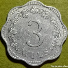 Monedas antiguas de Europa: MALTA 3 MILS 1972. Lote 364496961