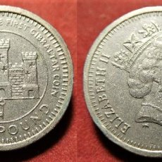 Monedas antiguas de Europa: MONEDA DE GIBRALTAR 1 LIBRA POUND 1989. Lote 364560531