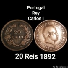 Monedas antiguas de Europa: PORTUGAL 20 REIS 1892, REY CARLOS. Lote 365364976