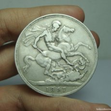 Monedas antiguas de Europa: 1 CORONA. PLATA. VICTORIA. GRAN BRETAÑA - 1897. Lote 365809346