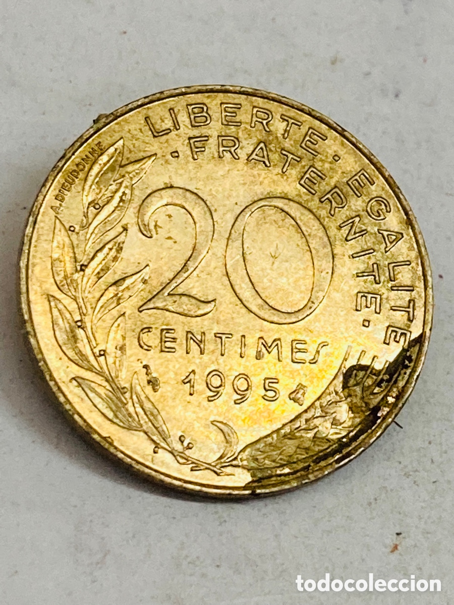 Monedas antiguas de Europa: Moneda de 20 centimes 1995 - Foto 2