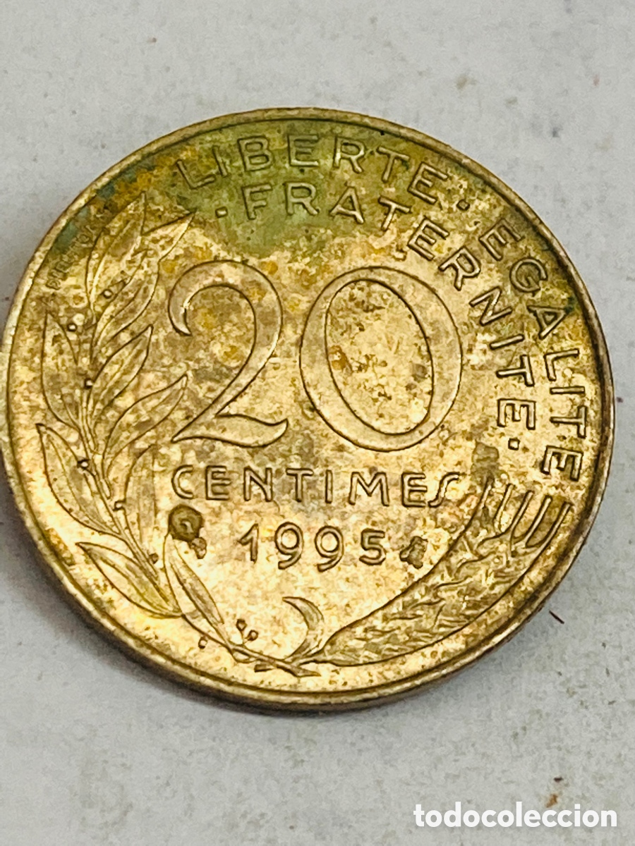 Monedas antiguas de Europa: Moneda de 20 centimes 1995 - Foto 1