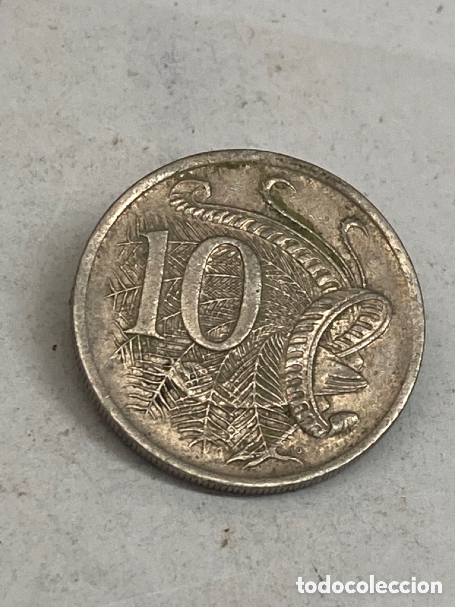 Monedas antiguas de Europa: Moneda de Australia 10 c&eacute;ntimos 1982 - Foto 2