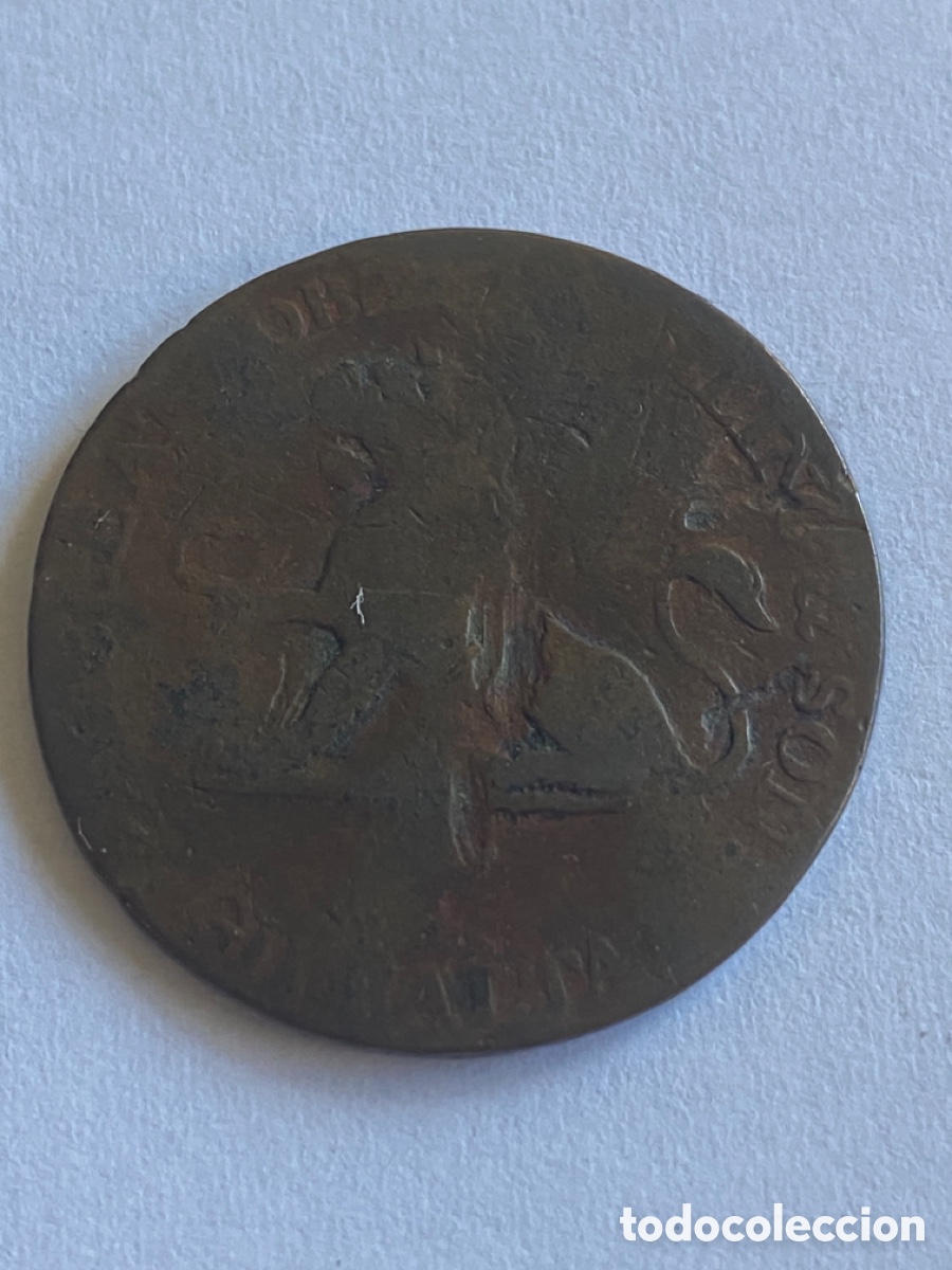 Monedas antiguas de Europa: Moneda 2 cuartos Gibraltar 1810 - Foto 2