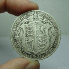 Monedas antiguas de Europa: 1/2 CORONA. PLATA. GEORGIUS V. GRAN BRETAÑA - 1914. Lote 366229061