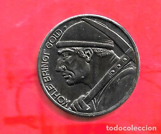 Monedas antiguas de Europa: D&Uuml;REN,ALEMANIA, 1/2 MARCO 1919, HIERRO, NOTGELD, MONEDA DE NECESIDAD, tema mineria