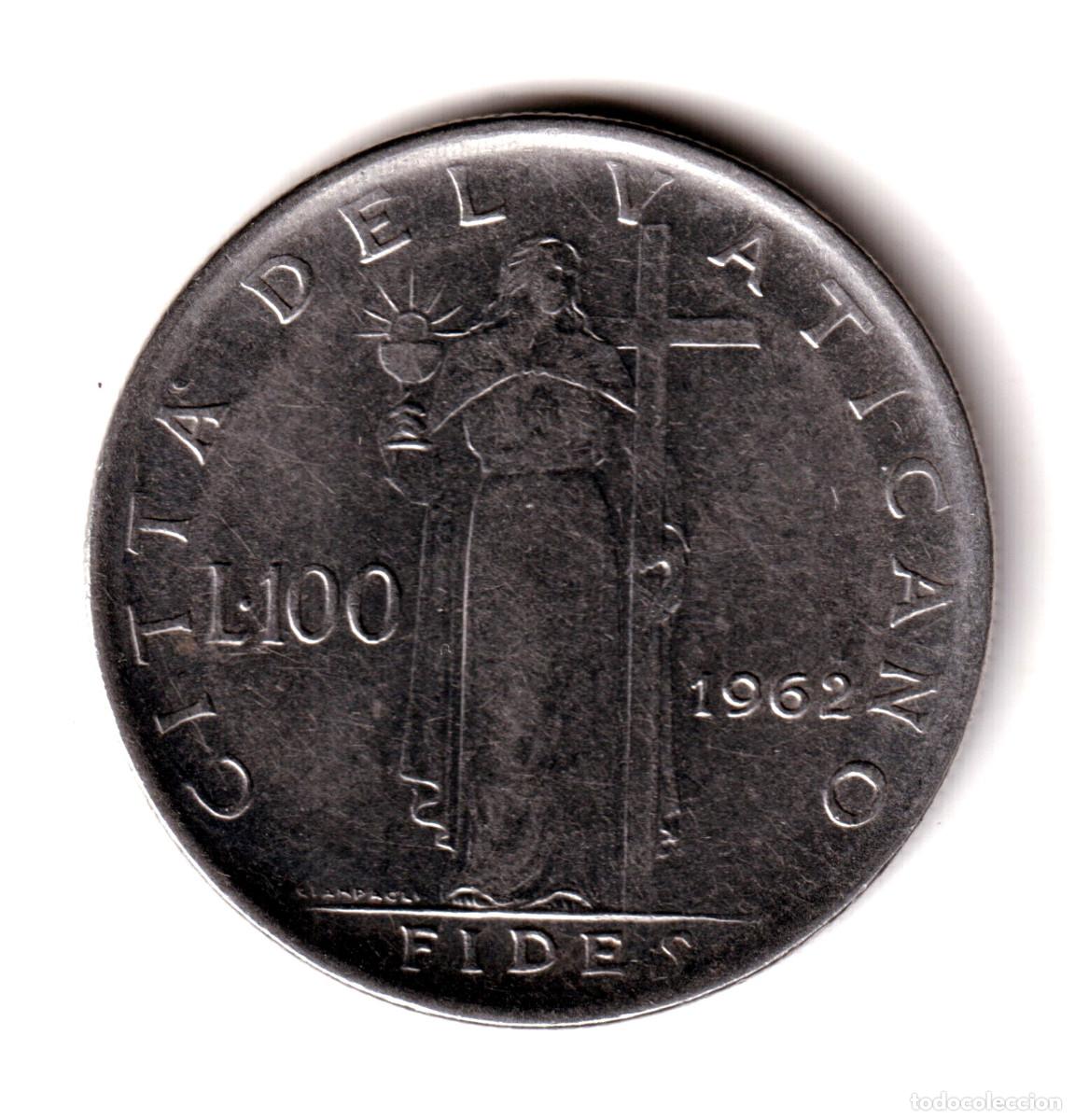 Monedas antiguas de Europa: VATICANO 100 liras 1962 PAPA JUAN XXIII - 100 lire