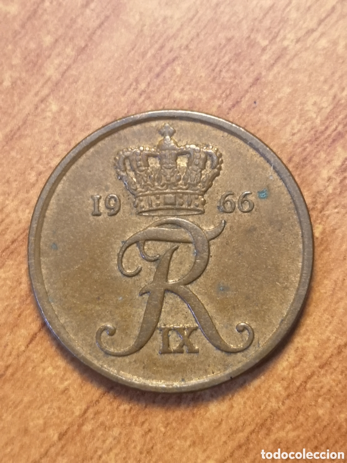Monedas antiguas de Europa: Dinamarca 1966 5 ore - Foto 3