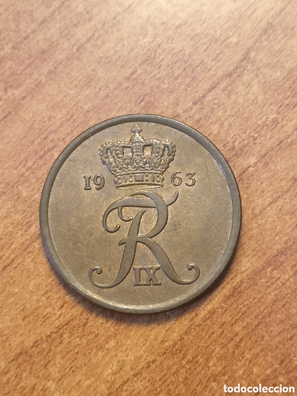 Monedas antiguas de Europa: Dinamarca 1963 5 ore - Foto 3