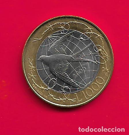 Monedas antiguas de Europa: SAN MARINO 1000 liras 2000, PAZ, BIMETALICA