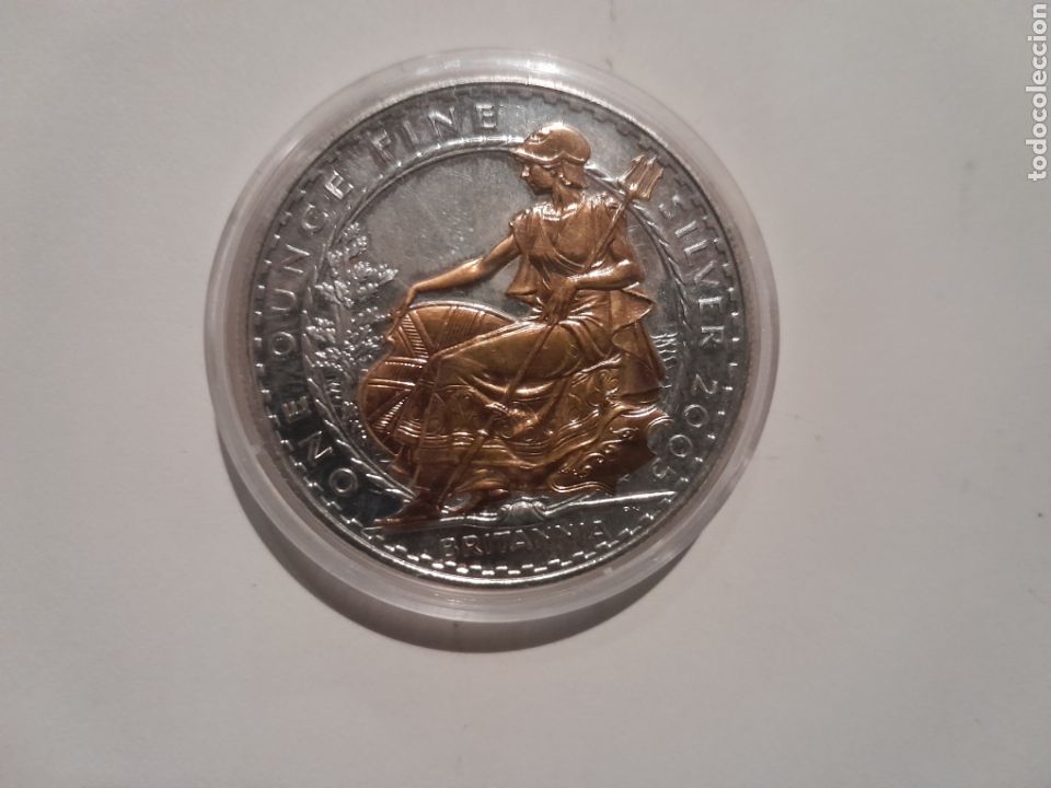 Monedas antiguas de Europa: 2 libras plata 2005 ba&ntilde;o de oro