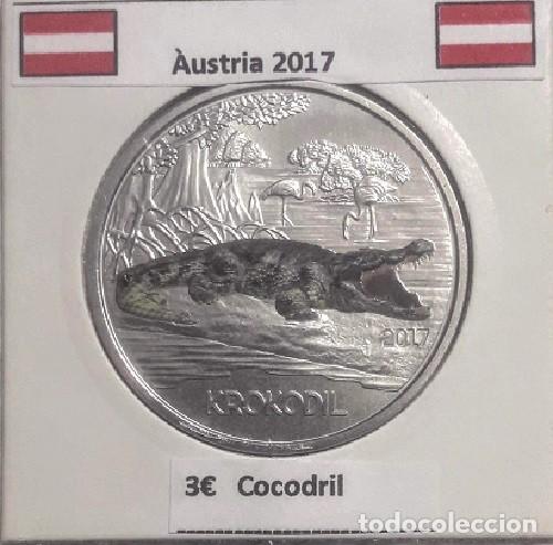 Monedas antiguas de Europa: 3 Euros Austria 2017 Cocodrilo / &Ouml;sterreich 2017 der Cocodril