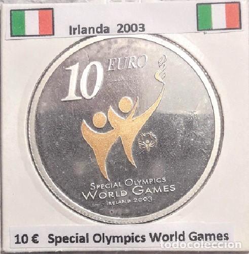 Monedas antiguas de Europa: 10 euros Irlanda 2003 Special olimpic world games calidad BU Plata