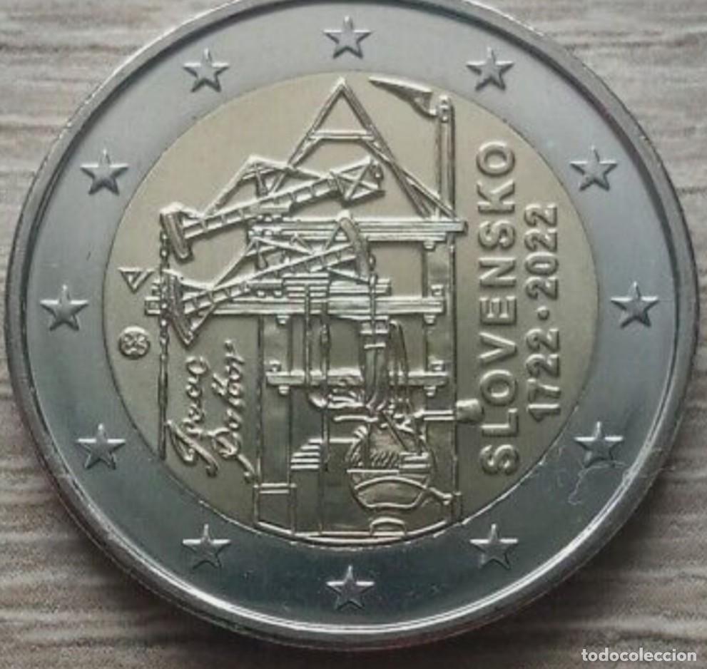 Monedas antiguas de Europa: ESLOVAQUIA - Moneda conmemorativa 2 euros - 2022 - SC - M&aacute;quina de vapor