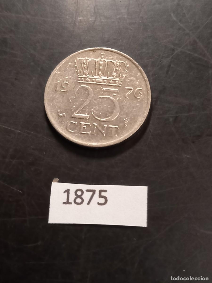 Monedas antiguas de Europa: Holanda 25 centimos 1976 - Foto 2
