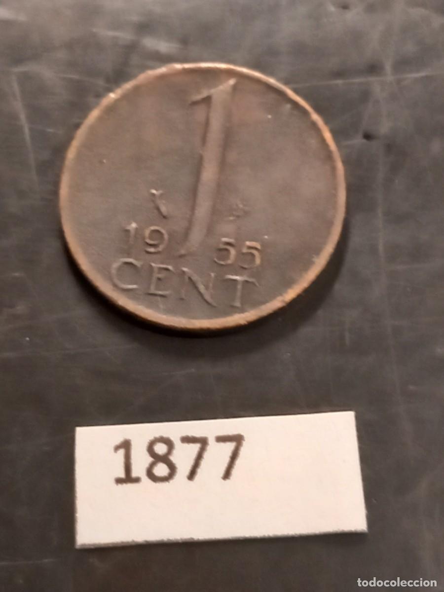 Monedas antiguas de Europa: Holanda 1 centimo 1955 - Foto 2