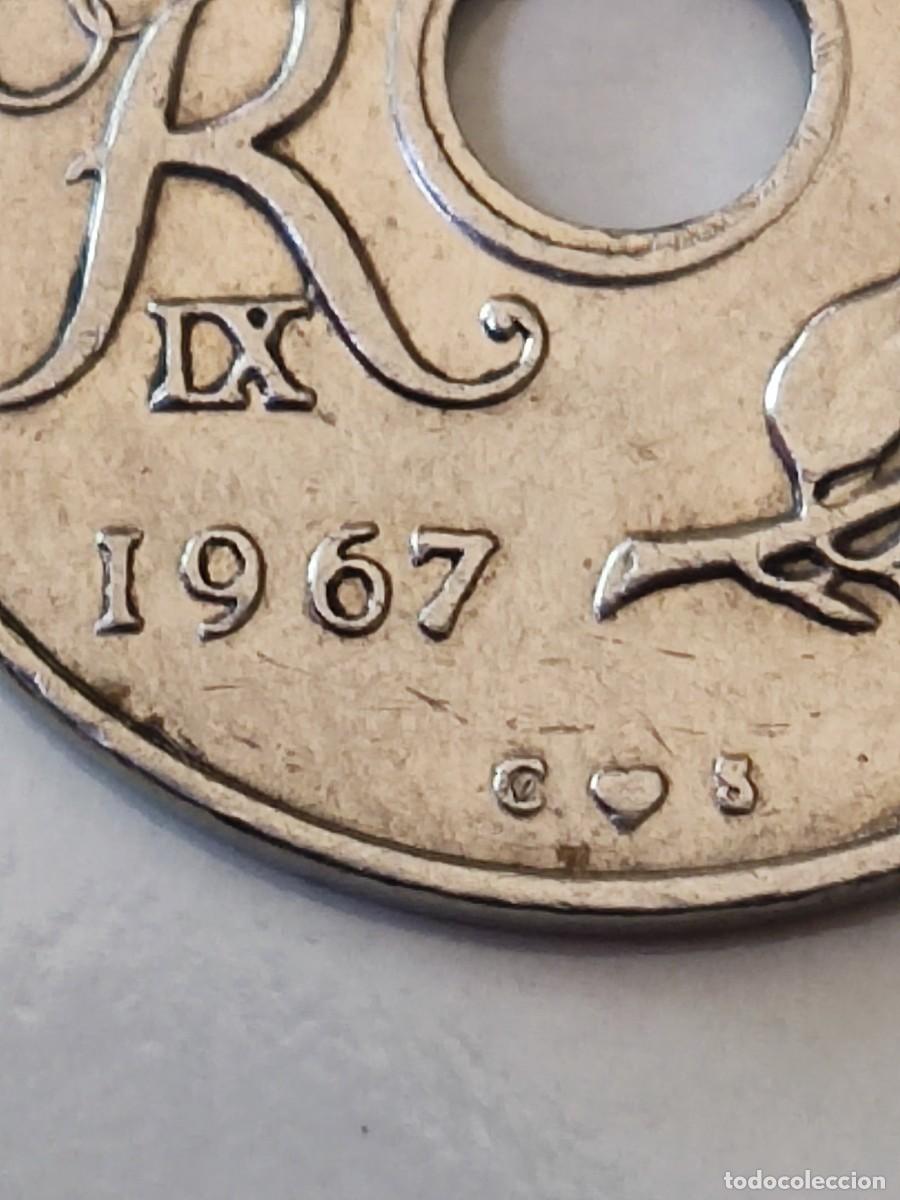 Monedas antiguas de Europa: 25 ore 1967 Dinamarca. - Foto 2