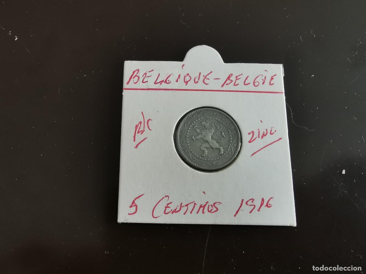 Moedas antigas da Europa: BELGICA 5 CENTIMOS 1916 BC KM=80 (BELGIQUE-BELGIE) ZINC