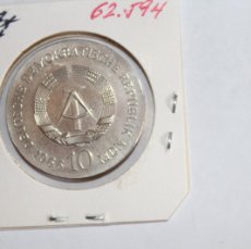 Monedas antiguas de Europa: MONEDA DE PLATA DE 10 MARCOS SIN CIRCULAR, DE 1966 DE ALEMANIA DEMOCRÁTICA, MUY RARA SIN CIRCULAR