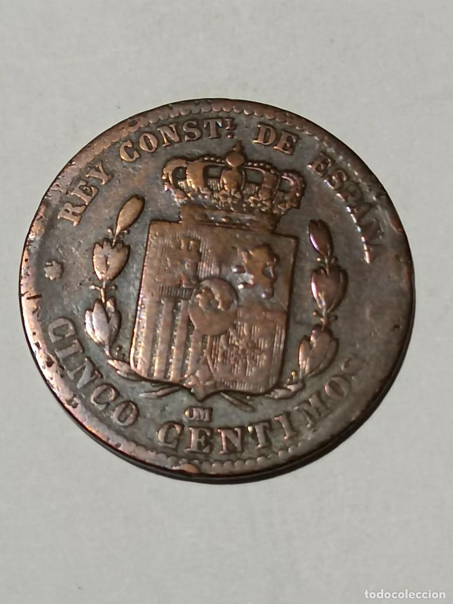 Monedas antiguas de Europa: N Moneda 5 centimos 1878 - Foto 2