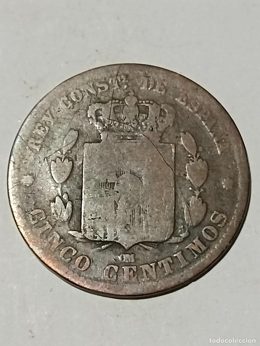 Monedas antiguas de Europa: N Moneda 5 centimos 1877 - Foto 2
