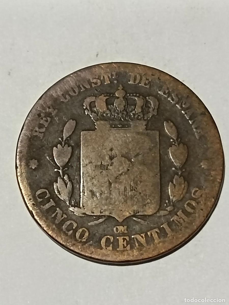 Monedas antiguas de Europa: N Moneda 5 centimos 1879 - Foto 2