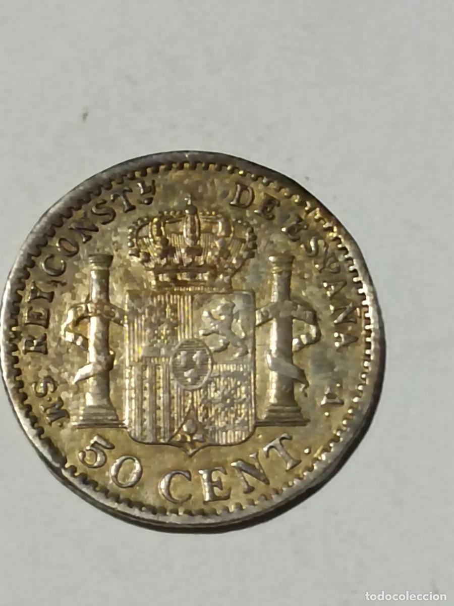 Monedas antiguas de Europa: N Moneda 50 centimos 1904 - Foto 2
