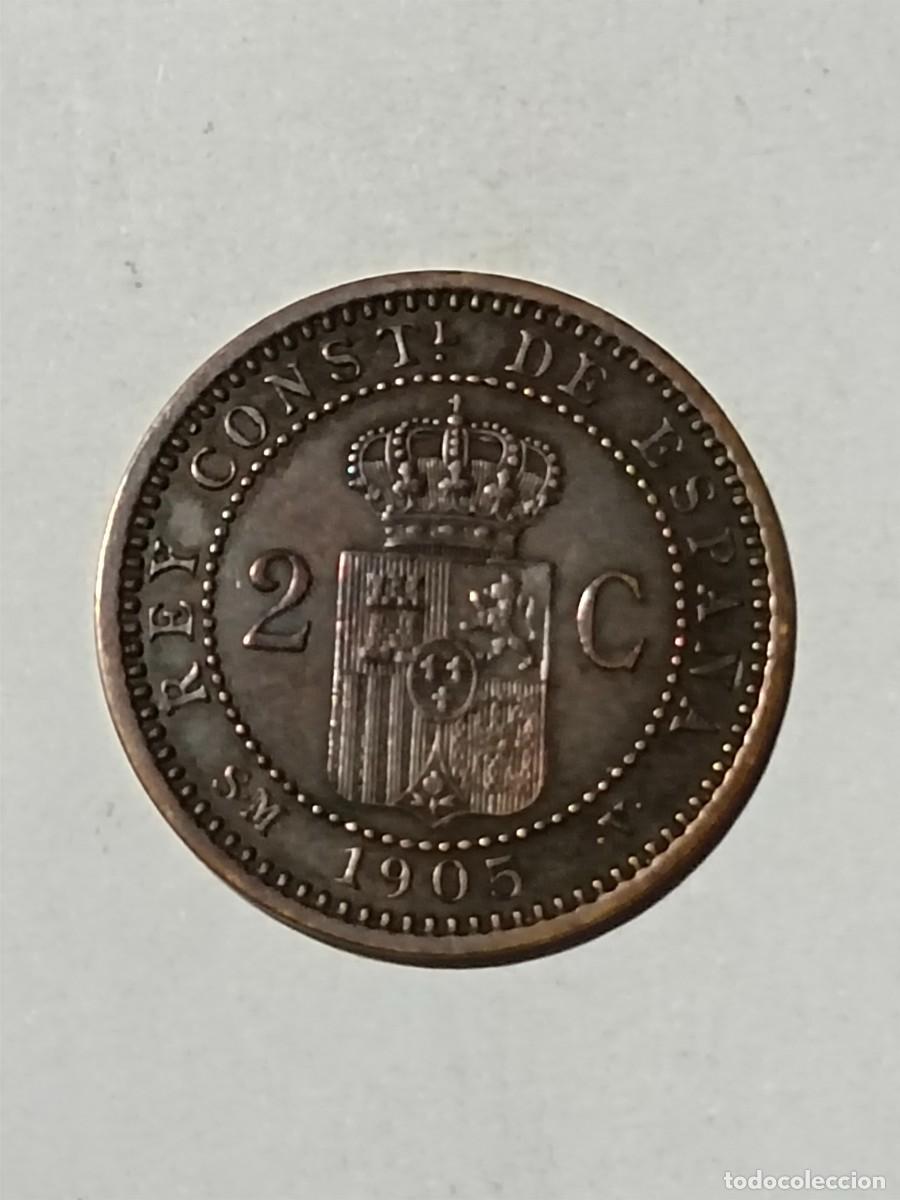 Monedas antiguas de Europa: N Moneda 2 centimos 1905 - Foto 2