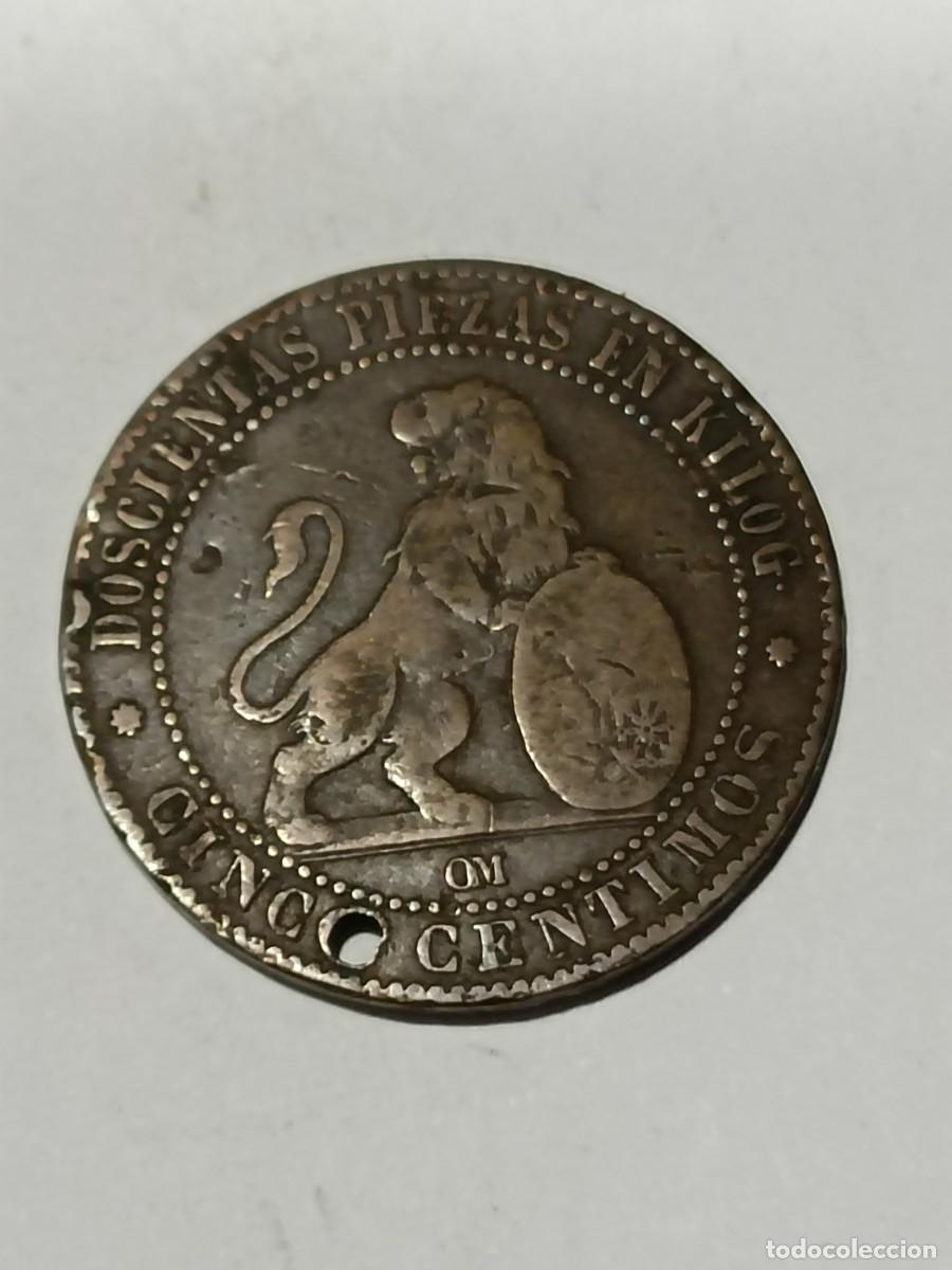 Monedas antiguas de Europa: N Moneda 5 centimos 1879 - Foto 2