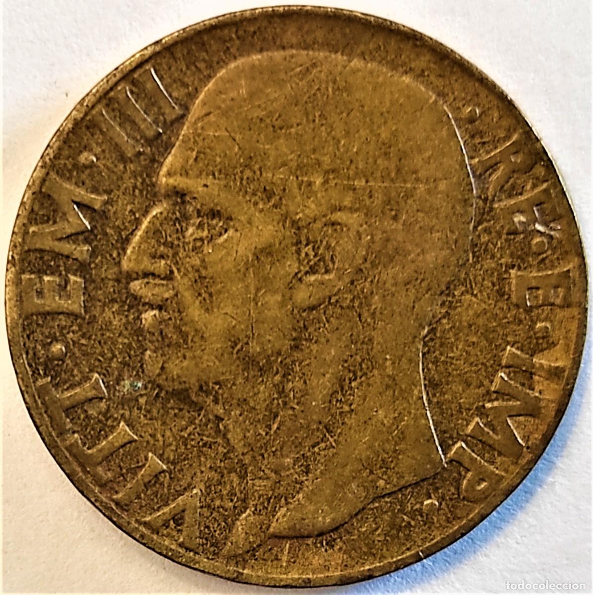 Moedas antigas da Europa: ITALIA (1900-1946) - 10 CENTIMOS 1941 R - REY VITTORIO EMANUEL III - A - 4,90 GR. COBRE - DIAM 22,50