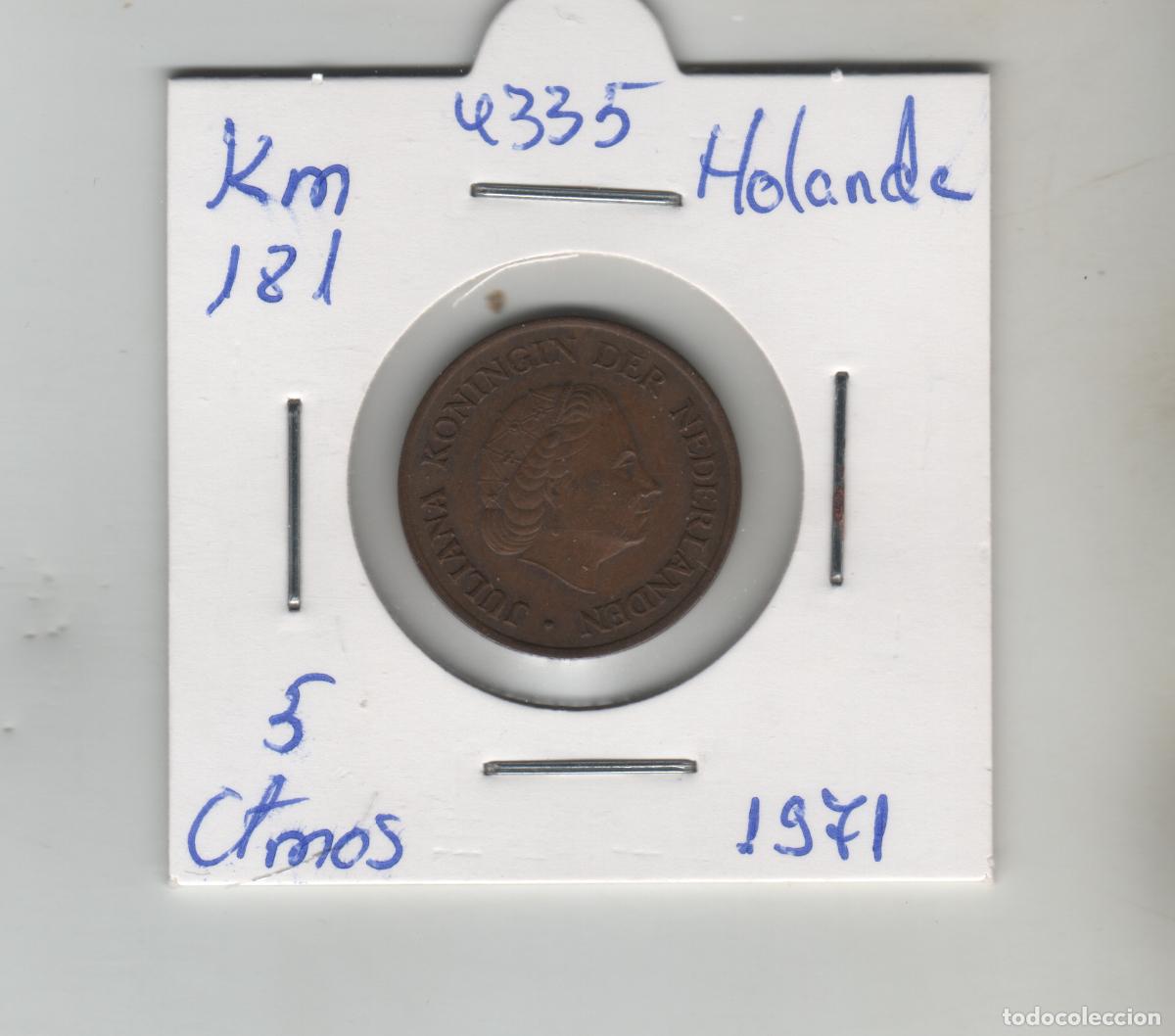 Monedas antiguas de Europa: HOLANDA 5 CENTIMOS 1971 - Foto 1