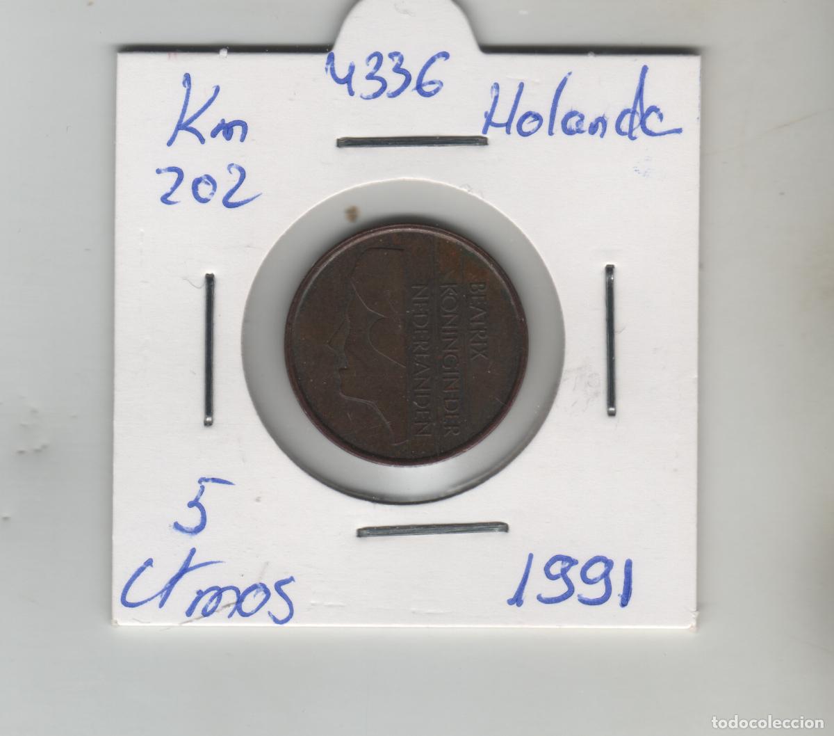 Monedas antiguas de Europa: HOLANDA 5 CENTIMOS 1991 - Foto 1