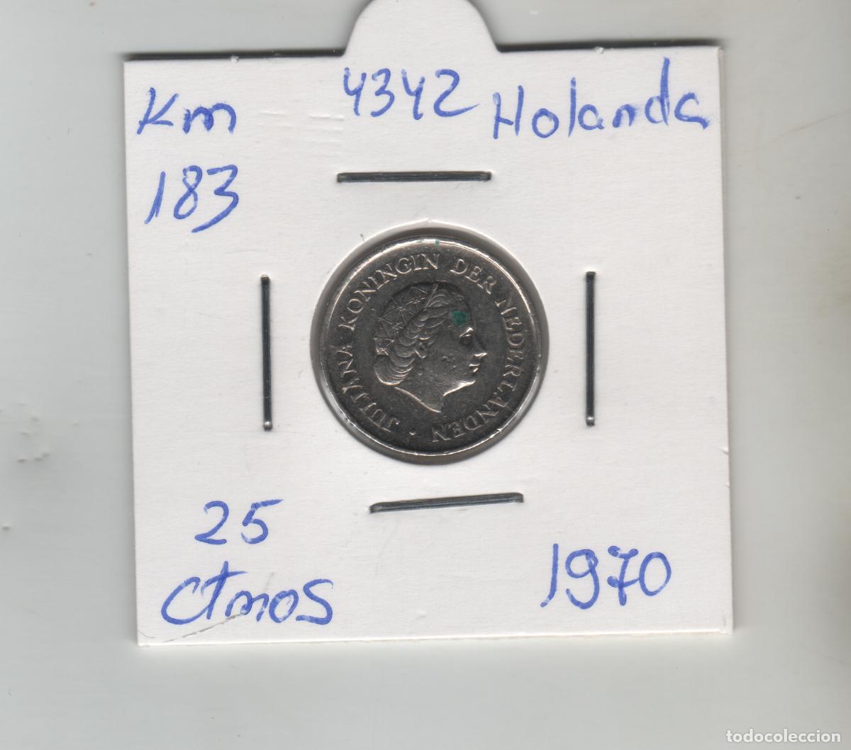 Monedas antiguas de Europa: HOLANDA 25 CENTIMOS 19870 - Foto 1