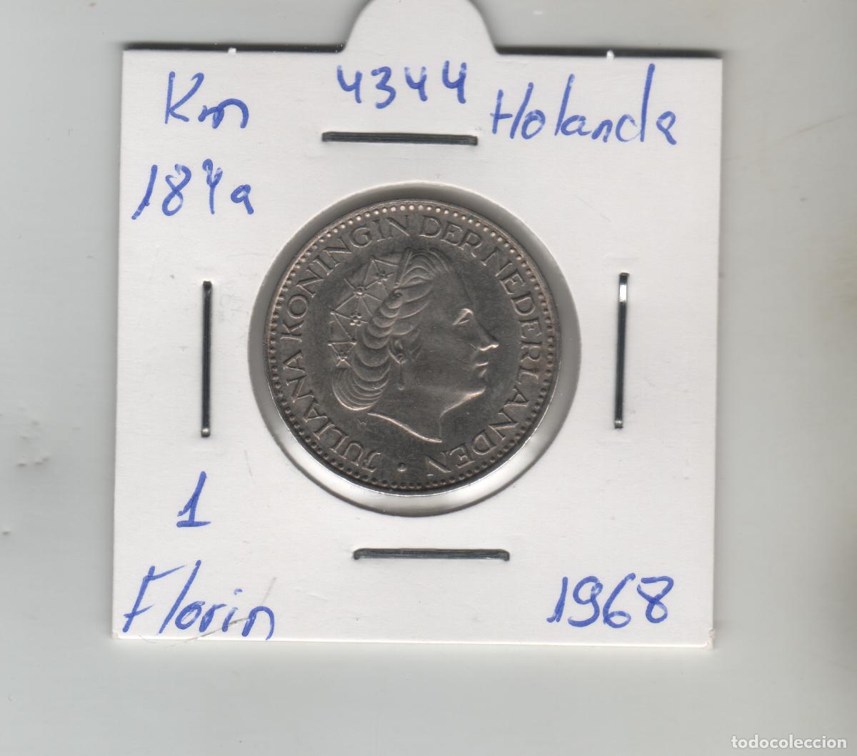 Monedas antiguas de Europa: HOLANDA 1 FLORIN 1968 - Foto 1