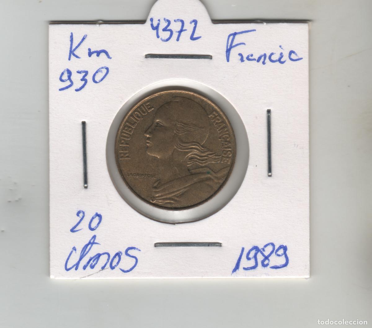 Monedas antiguas de Europa: FRANCIA 20 CENTIMOS 1989 - Foto 1