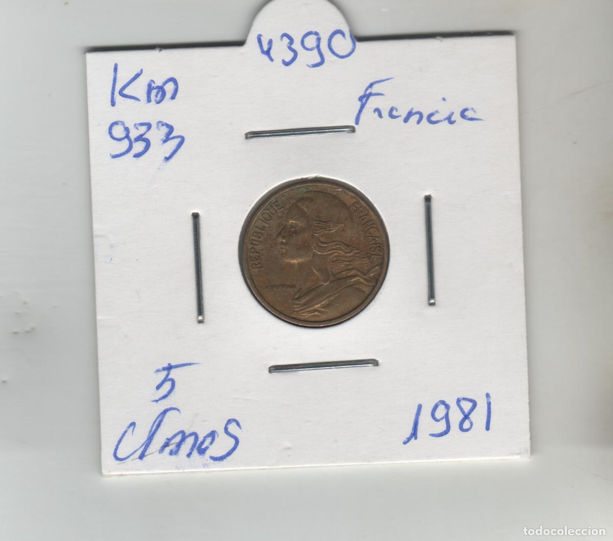 Monedas antiguas de Europa: FRANCIA 5 CENTIMOS 1981 - Foto 1